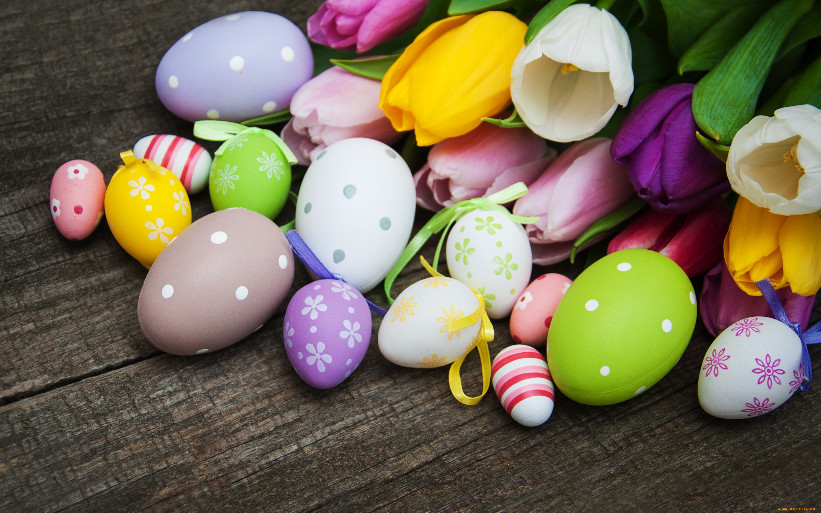 , , , , colorful, , happy, wood, pink, flowers, tulips, easter, purple, eggs, decoration